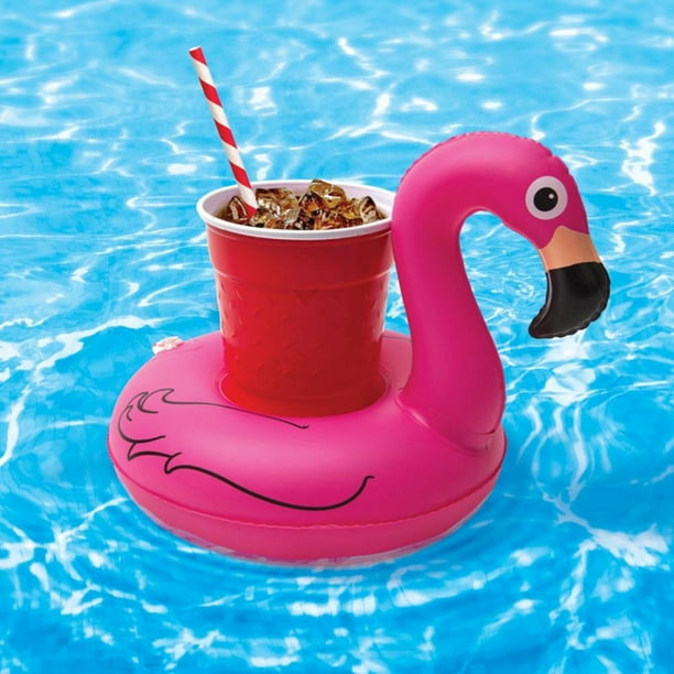 Flamingo Cuerno Caballo Inflable Portavasos Posavasos Flotante (Flamingo)