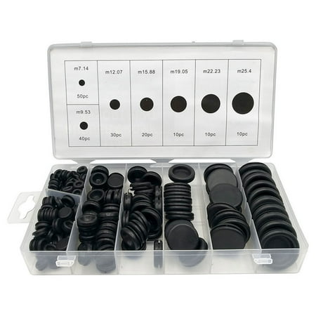 

170Pcs Rubber Grommets Assortment Firewall Hole Plug Electrical Wire Gasket Set