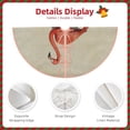 thumbnail image 3 of Rateoe Flamingo Sitting On Chair Pattern Christmas Tree Skirt with Ties, Christmas Tree Decorations, Farmhouse Christmas Decor Xmas Holiday Decorations-30", 3 of 6