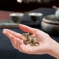 thumbnail image 1 of Estatua de ratones con colgante de té de maíz para mascotas, centros de mesa, colgante de escritorio, adorno de latón para mesa de té, hogar, oficina, Macarena estatua de ratones, 1 of 8
