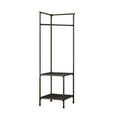 thumbnail image 4 of Abbracc Coat Rack Dorm Sweaters Jackets Scarf Hats Multipurpose Clothes Hanger Stand Two Layer Balck, 4 of 9