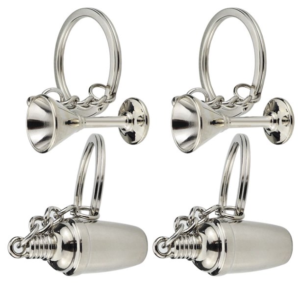 IFANLANDOR 4Ud Llavero Para Llaves Con De Estilo Coctelera En Metal Plateado