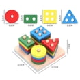 thumbnail image 5 of Juguetes Montessori para bebé juguetes de desarrollo para niños de 1 2 y 3 años rompecabezas de madera juegos educativos para niños, 5 of 5