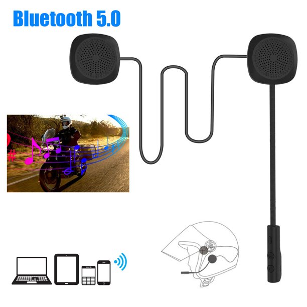 Rechargeable Motorcycle Helmet Headset Speaker Mic Bluetooth 5.0