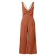 thumbnail image 3 of Ladies Casual Jumpsuit Spaghetti Strap Loose Jumpsuit Overalls Pockets Summer Fashion Harem Jumpsuit for Women Casual Summer Turtle Neck Long Sleeves for Women off The Shoulders Jumpsuit Dress for, 3 of 3
