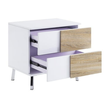 ACME Verux End Table in White High Gloss &