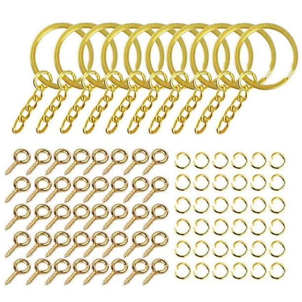 de tornillos de acrílicos de 220 piezas para accesorios de oro Sunnimix Llavero de acrílico