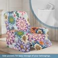 thumbnail image 3 of FKELYI Recliner Chair Slipcover 4 Pcs Covers for Reclinging Armchair Bohemian Lotus Flower Print Non-Slip Breathable Fitted Sofa Couch Covers Furniture Decor Protector, 3 of 7