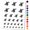 Black, variant on Tribal Orca Killer Whale Water Resistant Temporary Tattoo Set Fake Body Art Collection - Light Green
