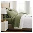 thumbnail image 2 of TiaGOC Extra Deep Pocket King Size Sheets Set, 6-Piece Soft Microfiber Bed Sheets with 21" Deep Fitted Sheet King, Oversize Flat Sheet, 4 Pillowcases, Sage Green Sheets, 2 of 9