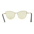 thumbnail image 4 of Womens Classic Fancy Metal Rim Cat Eye Fem Sunglasses Gold Light Green, 4 of 4