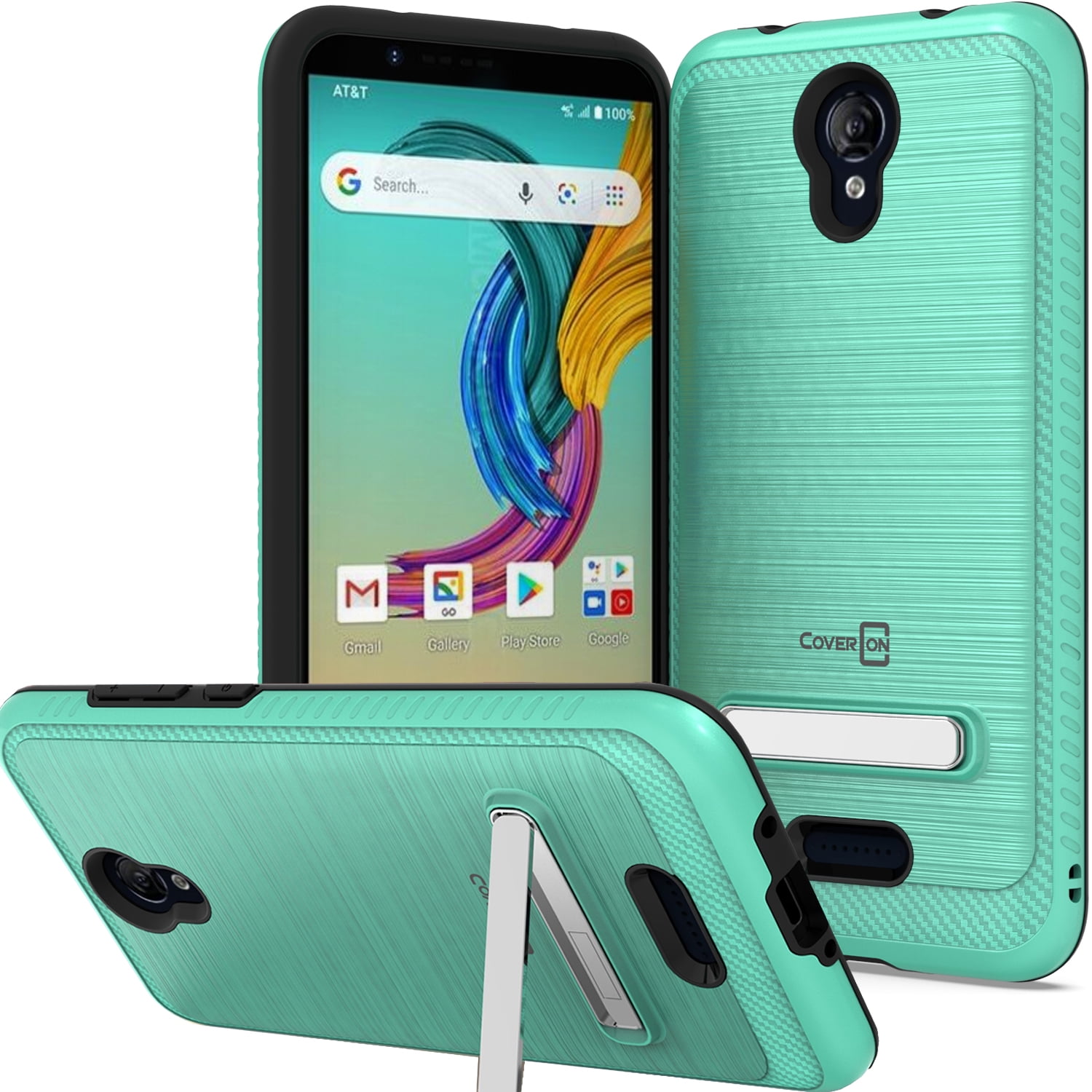 CoverON For AT&T Fusion Z Case / ATT Motivate Phone Case, Slim Metal Kickstand Rugged Dual Layer