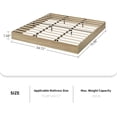 thumbnail image 2 of BeesClover Solid Wood Platform Bed with Sturdy Wooden Slats, Full Size Floor-Standing Bed Frame, Modern Minimalist Design Space-Saving Bed Frame, No Box Spring Needed, Easy Assembly, 2 of 8
