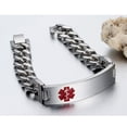 thumbnail image 3 of Brazalete de Identificación Médica Sunnimix Acero Inoxidable Pulsera de Acero Inoxidable, 3 of 6