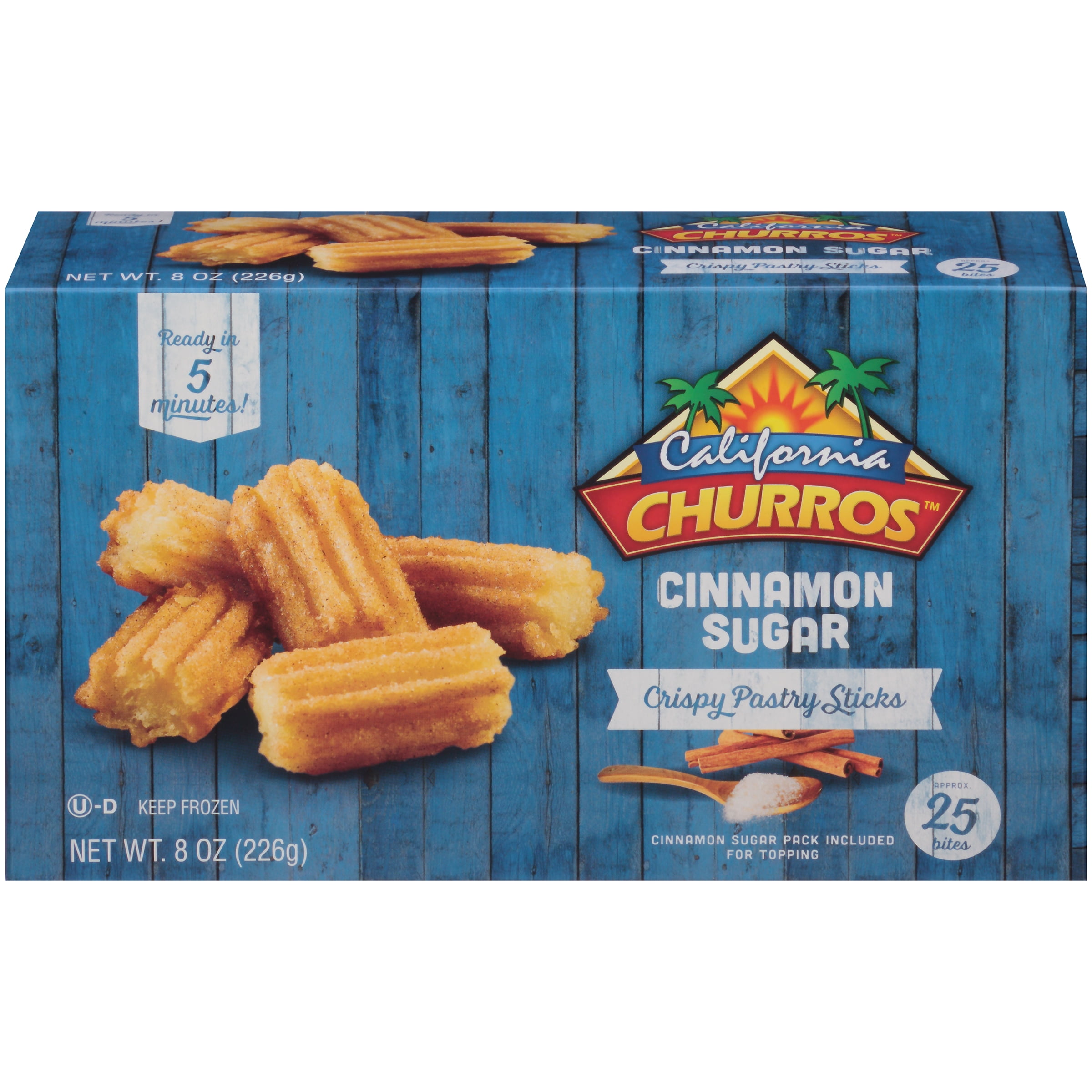 California Churros Cinnamon Sugar Crispy Pastry Sticks 8 Oz Walmart Com Walmart Com