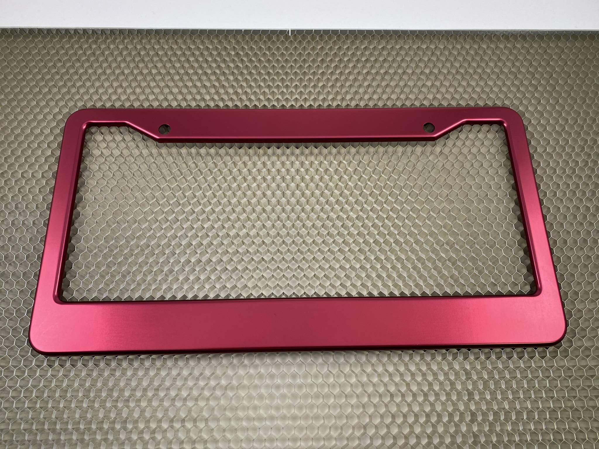 Special Edition Anodized Aluminum CAR License Plate Frame - Dark Pink