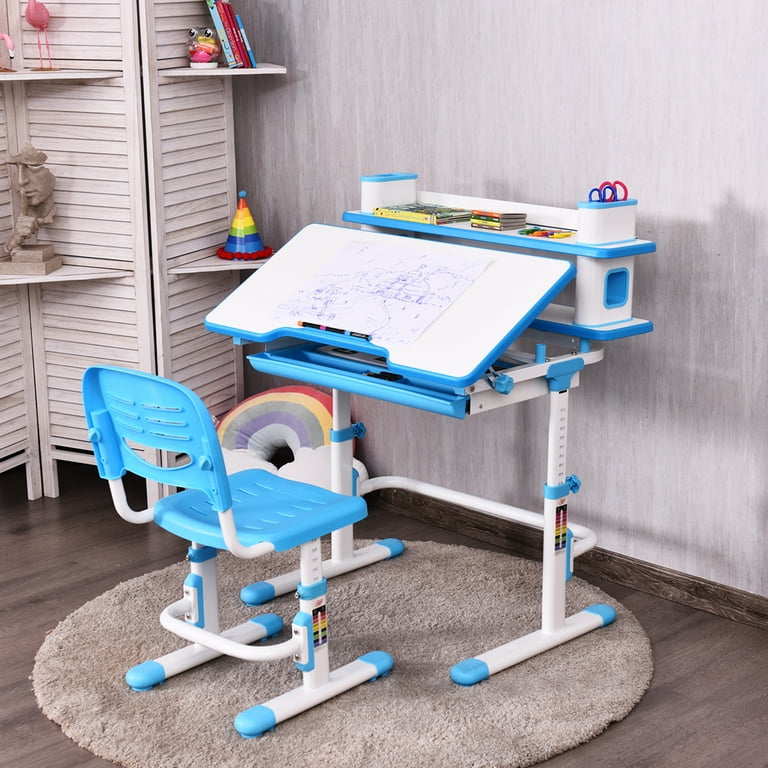 Costway 32 x 24inch Kids Desk Height Adjustable Table with Hand