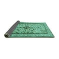 thumbnail image 2 of Ahgly Company Indoor Round Persian Turquoise Blue Traditional Area Rugs, 7' Round, 2 of 4