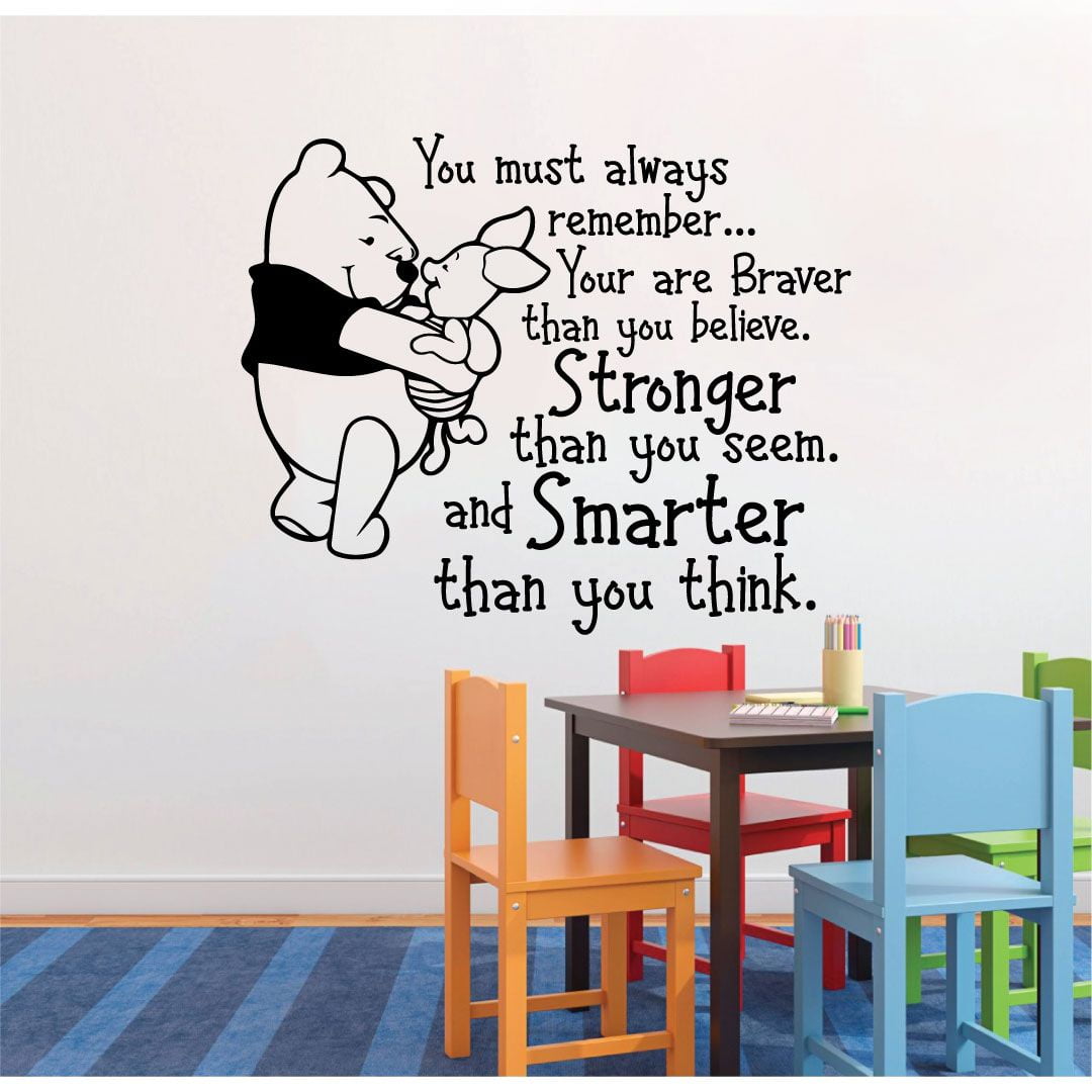 All Things Valuable Winnie The Pooh Inspirational Quote Wall Decals