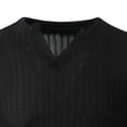 thumbnail image 6 of USNSM Men's Muscle V Neck Shirts Slim Fit Short Sleeve Cotton Golf T-Shirts Solid Color Casual Fashion Ribbed Knit Soft Tees Black L, 6 of 6