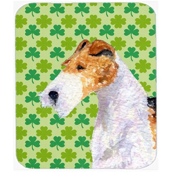 Carolines Treasures Fox Terrier St. Patrick's Day Shamrock Portrait Mouse Pad