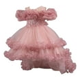 thumbnail image 2 of Delliss Girl Tutu Dress Tulle Ruffles Wedding Party Evening Layered Tutu Dresses Birthday Princess Dress 3-11Y, 2 of 6