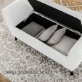 thumbnail image 4 of HOMCOM Upholstered Storage Bench, Modern Ottoman Bench with Arms, Cream, 4 of 10
