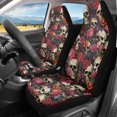 thumbnail image 2 of FUIALDOLG Vehicle Seat Covers Automotive, Comfortable Front Seat Cover Sedan Interior Protection Accessories, Floral Skull Theme, 2 of 11