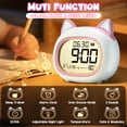 thumbnail image 2 of Cute Alarm Clock OK to Wake Clock, Toddler Sleep Training Clock with Night Light,5 Alarms,Snooze,Date and Temperature Cute Clock for Girls and Boys, 2 of 7