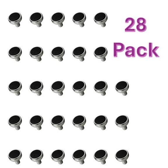 Better Homes & Gardens 28 Pack Matte Black & Satin Nickel Cabinet Knobs