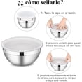 thumbnail image 4 of Juego de 7 Cuencos de Mezcla, Bowls de Cocina de Acero Inoxidable con Tapas Herméticas, Ideal para Hornear, Mezclar, Ensalada, Servir y Preparar, Tamaño de 4.5, 3.6, 2.7, 2.1, 1.7, 1.1, 0.7cuartos, 4 of 4