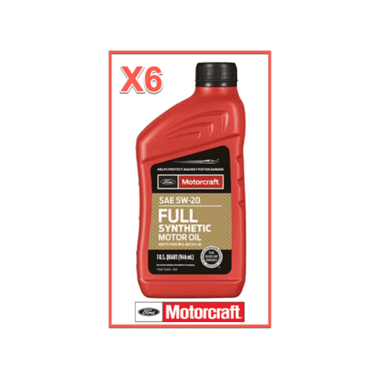 6 Quarts OEM Full Synthetic Engine Motor Oil Ford/Motorcraft