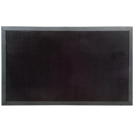 Imports Decor Inc 30" Black Rectangular Rubber Stud Outdoor Mat