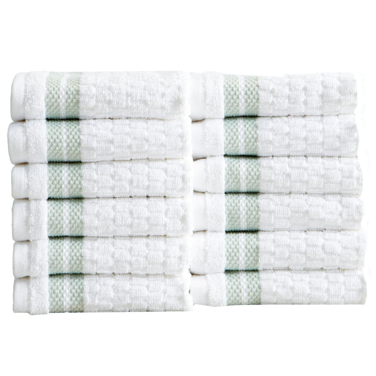 great bay home Great Bay Home 100% Cotton Bath Towel and Washcloth