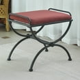 thumbnail image 2 of International Caravan Iron Upholstered Vanity Stool, 2 of 11