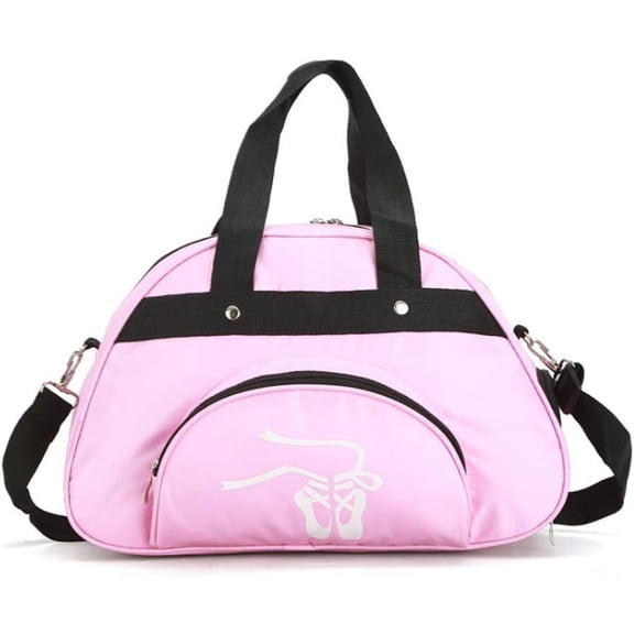 WVMKOR Ballet Bag for Girls Dance Duffel Sport Weekend Bag Pink Purple Rose 16.5"x10.2"x6.3"