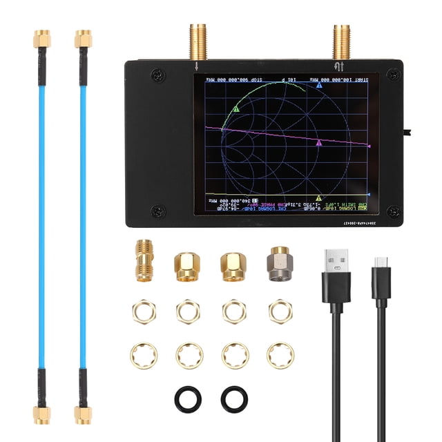 3G Vector Network Analyzer SAA-2 NanoVNA V2 Antena Analizador de onda corta HF VHF UHF con CACAGOO Analizador de redes vectoriales