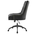thumbnail image 3 of Computer Work Desk Tufted Chair, Faux Vegan Leather, Black, Modern Contemporary Urban Design, Home Business Office Furniture, 3 of 9