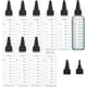 thumbnail image 1 of Paquete de 10 botellas exprimibles de plástico de 100 ml/3,4 oz con escala, PET transparente, tapa de rosca negra, botellas dispensadoras graduadas., 1 of 9