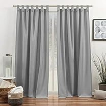 Exclusive Home Loha Tuxedo Tab Top Curtain Panel Pair, 54"x108", Dove Grey
