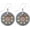 Round Sunflower, variant on Boho Earrings, Gray Teardrop Earrings, Flower Earrings, Dangle Ethnic Earrings for Women, Handmade Bohemian Trendy Boho Vintage Jewelry