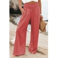 thumbnail image 1 of Women's Wide-leg Linen Pants Drawstring High-waisted Court Pants Flowy Beach Slacks With Pockets-Jinjin, 1 of 3