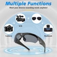 thumbnail image 4 of 1080P HD Video Glasses, Camera Glasses, Smart Glasses, Wide-angle 120 ° Camera, Body Camera, Cycling, Bicycle, With 64GB Storage Card, The Perfect Gift For All Kinds Of Festivals!, 4 of 12