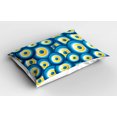 thumbnail image 2 of Ambesonne Evil Eye Pillow Sham, Luck Overlap, 36" X 20", Blue White Yellow, 2 of 2