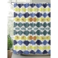 thumbnail image 2 of Modernism Shower Curtain Set ，Waterproof Fabric Shower Curtains Yellow Blue Color Block Pattern Shower Curtains for Bathroom,Bathroom Decor 72"x84", 2 of 6