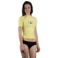 thumbnail image 6 of Body Glove Women's Basic Fitted Short Sleeve Rash Guard Tops, Butter, Small, 6 of 6