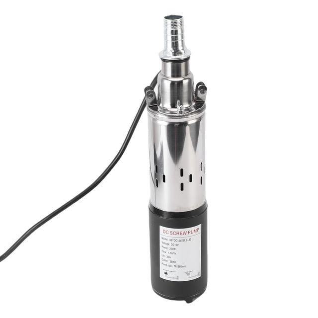 Bomba De Pozo Profundo, Cuerpo De Acero Inoxidable 12V 30m Elevación Bomba Sumergible De Pozo Profundo Para Depósito