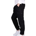 thumbnail image 2 of CPNG Boys Daily Fashion Cargo Pants Elastic High Waist Slim Fit Multi-Pocket Cargo Sweatpants Casual Jogger(Black,9-10 Years), 2 of 6