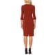 thumbnail image 3 of INSPIRE CHIC Vestido Vintage para Mujer de Manga 3/4, Vestidos Sheath para Trabajar XL Rojo Ladrillo, 3 of 6