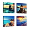 thumbnail image 3 of 4 paneles de arte de pared, cuadros, impresiones en lienzo, obras de arte sin marco, pinturas, imagen para Puesta de sol, 3 of 9